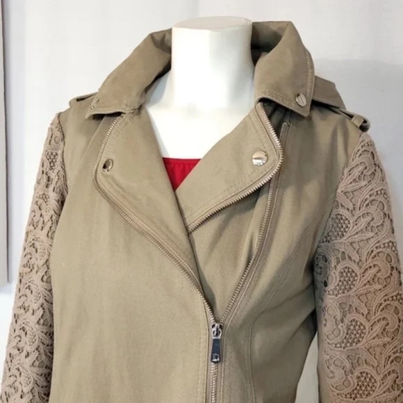 Dawn Levy Lia Lace Sleeve Hooded Utility Jacket - Picture 3 of 16